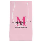 モノグラムスタイリッシュホッモダントピンク スモールペーパーバッグ (正面)