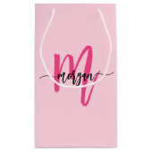 モノグラムスタイリッシュホッモダントピンク スモールペーパーバッグ (裏面)