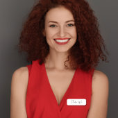 モノグラムスタイリッシュミニマモダンリストのホワイトスクリプト 名札