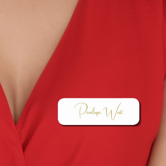 モノグラムスタイリッシュミニマモダンリストのホワイトスクリプト 名札