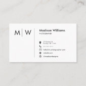 モノグラムスタイリッシュミニマモダンリストの名刺 名刺 (正面)