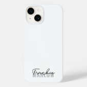 モノグラムスタイリッシュミニマモダンリストの白いスクリプトC Case-Mate iPhoneケース (裏面)