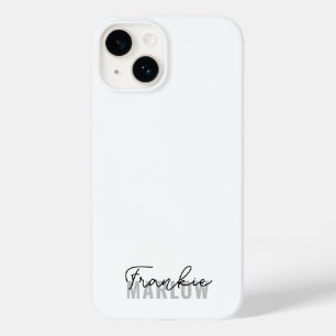 モノグラムスタイリッシュミニマモダンリストの白いスクリプトC Case-Mate iPhone 14ケース