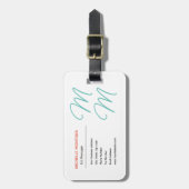 モノグラムスタイリッシュミニマモダンリスト平野 ラゲッジタグ (正面縦)