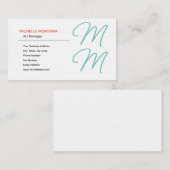 モノグラムスタイリッシュミニマモダンリスト平野 名刺 (正面/裏面)