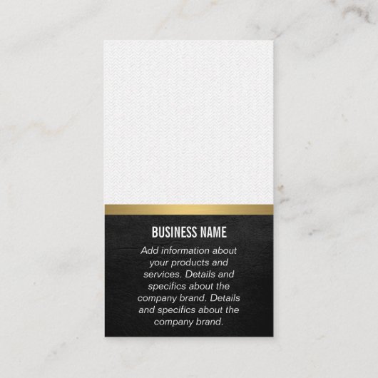 モノグラムスタイリッシュレザー金ゴールドトリム 名刺 (裏面)