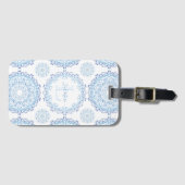 モノグラムスタイリッシュヴィンテージマンダパーソナライズされたラ ラゲッジタグ (正面横)