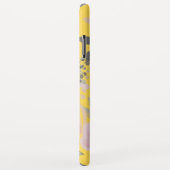 モノグラムスタイリッシュ付きイエローピンク花柄 Case-Mate iPhoneケース (裏面/右)