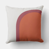 モノグラムスタイリッシュ付きオレンジ色マゼンタピンクアーチ クッション (裏面)