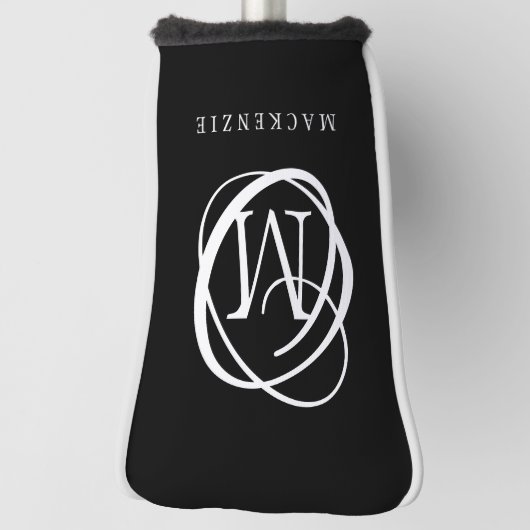 モノグラムスタイリッシュ名のカスタム色 ゴルフヘッドカバー (回転90)