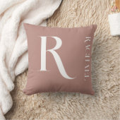 モノグラムスタイリッシュ名ベージュ クッション (ブランケット)