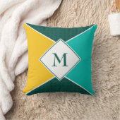 モノグラムスタイリッシュ幾何学夏色 クッション (ブランケット)