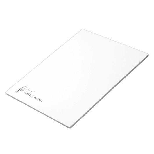 モノグラムスタイリッシュ文房具のスクリプパーソナライズされたト ノートパッド (アングル)