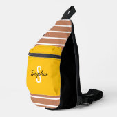 モノグラムスタイリッシュ書名イエローカラメル スリングバッグ (右コーナー)