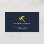 モノグラムスタイリッシュ金ゴールドプラカード手作りビルダー 名刺 (裏面)