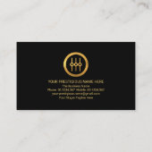 モノグラムスタイリッシュ金ゴールドプラザ縁どールDeejay DJ 名刺 (裏面)