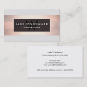 モノグラムスタイリッシュ銅デザイストライプのナー 名刺 (正面/裏面)