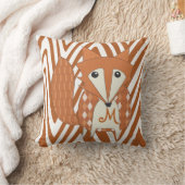 モノグラムスタイルキツネ枕 クッション (ブランケット)