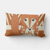 モノグラムスタイルキツネ枕 ランバークッション (裏面)