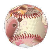 モノグラムスタイルデザイン背景 野球ボール (正面)