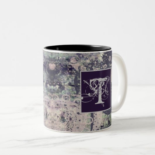 モノグラムスチームパンクインスピオファンキーマンダラフローラ ツートーンマグカップ (正面右)