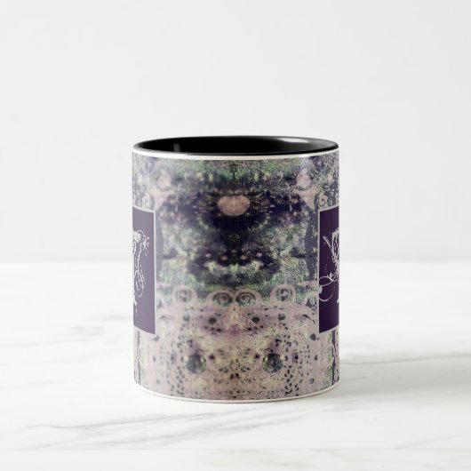 モノグラムスチームパンクインスピオファンキーマンダラフローラ ツートーンマグカップ (中央)