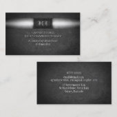 モノグラムスチームパンクグランジリベット付きスチールプレート 名刺 (正面/裏面)