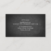 モノグラムスチームパンクグランジリベット付きスチールプレート 名刺 (裏面)