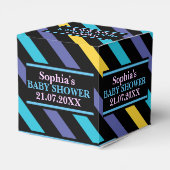 モノグラムストライプのかわいい赤ちゃんシャワーB フェイバーボックス (裏面サイド)