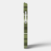 モノグラムストライプオリーブ緑のケース – メイトiPhoneケース Case-Mate iPhoneケース (裏面 / 左)