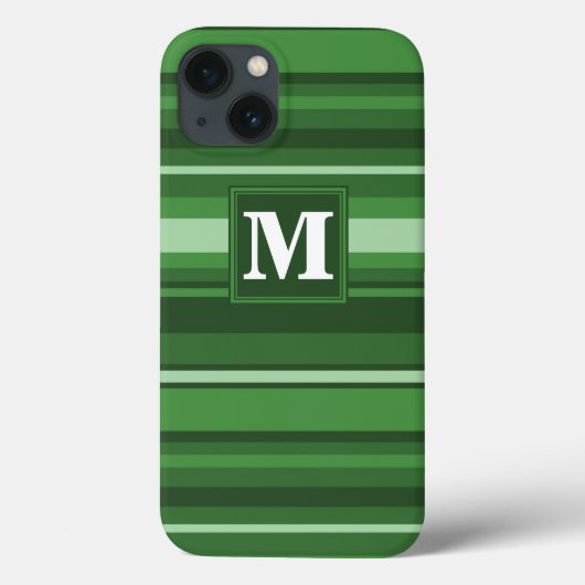 モノグラムストライプグリーンのケースメイトiPhoneケース Case-Mate iPhoneケース (裏面)