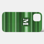 モノグラムストライプグリーンのケースメイトiPhoneケース Case-Mate iPhoneケース (裏面 (横))