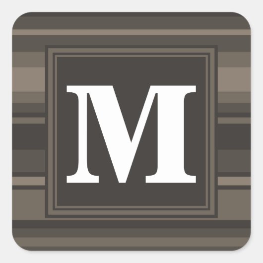 モノグラムストライプトープ スクエアシール (正面)