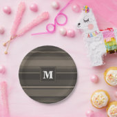 モノグラムストライプトープ ペーパープレート (パーティー)