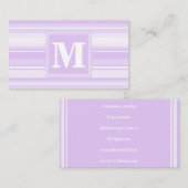 モノグラムストライプ薄紫 名刺 (正面/裏面)