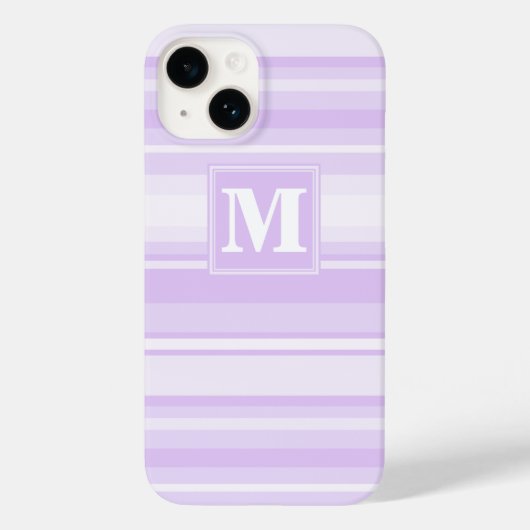 モノグラムストライプ薄紫 Case-Mate iPhoneケース (裏面)