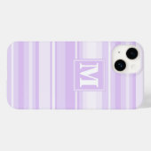 モノグラムストライプ薄紫 Case-Mate iPhoneケース (裏面 (横))