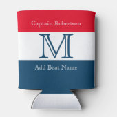 モノグラムストライプ赤白青無地のカラー 缶クーラー (裏面)
