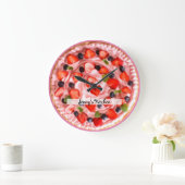 モノグラムストロベリーパイキッチンウォールクロック ラージ壁時計 (ホーム)