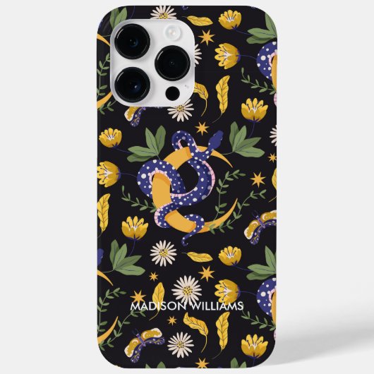 モノグラムスネークとフローラ妖精プリント Case-Mate iPhoneケース (裏面)