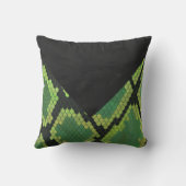 モノグラムスネークグリーンとブラック クッション (裏面)