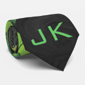 モノグラムスネークグリーンとブラック ネクタイ (ロール)