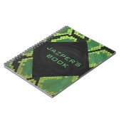 モノグラムスネークグリーンとブラック ノートブック (左側)