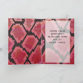 モノグラムスネークブラックアンドレッドプリント カード (内部)