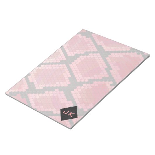 モノグラムスネークブラックアンドレッドプリント ノートパッド (アングル)