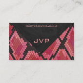 モノグラムスネークブラックアンドレッドプリント 名刺 (裏面)