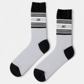 モノグラムスポーストライプツBLACK GRAY ソックス (左)