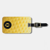 モノグラムスポーツイエローゴルフボール荷物旅行 ラゲッジタグ (正面横)