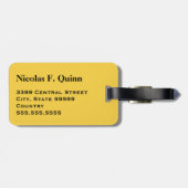 モノグラムスポーツイエローゴルフボール荷物旅行 ラゲッジタグ (裏面横)