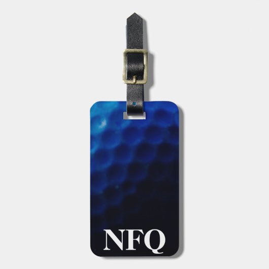 モノグラムスポーツブルーゴルフボールラゲッジトラベル ラゲッジタグ (正面縦)